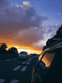 高速道路の夕焼け1