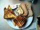 パン３種・ハート型ワッフル・パンケーキ・フレンチトースト
